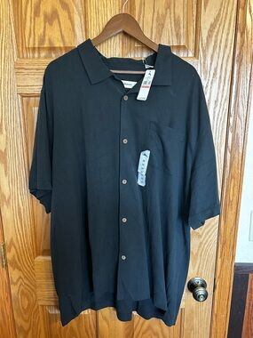 Tommy Bahama 3xl Men's Black Short-Sleeve Button-Up Shirt NWT